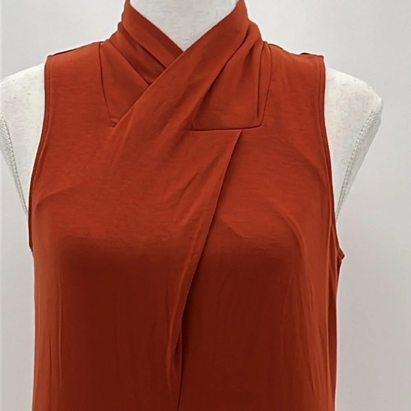 Garnet Hill Mock Neck Knit Maxi Dress in Rust - Size XS - Picture 5 of 10